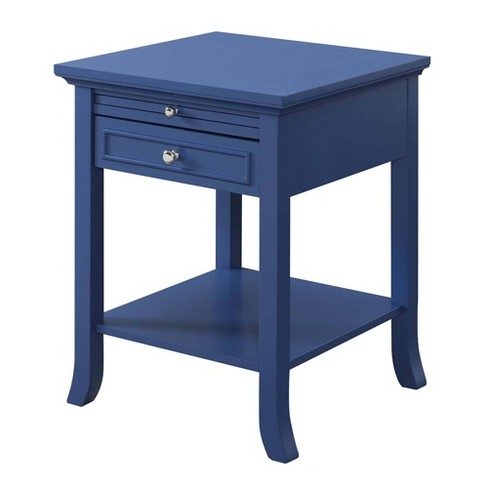 American Heritage Logan End Table with Drawer/Slide Cobalt Blue - Breighton  Home