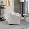 TIRAMISUBEST Mid-Century Modern Swivel Accent Chair - Wood-Frame, Upholstered Armchair with Waist Cushion, Ideal for Living Room - 2 of 4