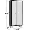 71" Heavy-Duty Steel Storage Cabinet with Locking Doors, 4 Adjustable Shelves, Wheels, and Adjustable Feet, for Garage, Home, Office, or Pantry - 2 of 4