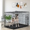 BestMassage 24/30/36/42/48 Inch Dog Crate Dog Cage Dog Kennel with Double Door Removable Tray & Handle Indoor Outdoor Pet Crate - 2 of 4