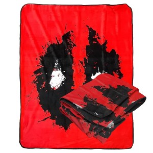 Bazillion Dreams Marvel Deadpool Face Fleece Softest Comfy Throw Blanket for Adults & Kids| Measures 60 x 45 Inches - 1 of 4