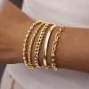Gold Bracelets for Women,Dainty Bracelets Set for Women Trendy, Gold Bracelets Stack With Beaded, Cuban - 2 of 4