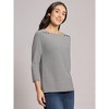 Petite Square Neck Stripe Top - 2 of 3