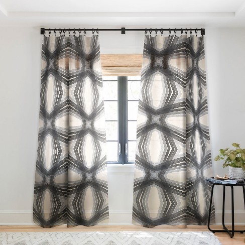 Sewzinski Modern Lines Grays Single, Modern Curtain Panels