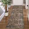 Vintage Floral Rug Non Slip Low Pile Area Rug Soft Throw Rugs for Living Room Bedroom - 2 of 4