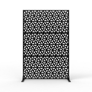 Outdoor Metal Privacy Screen, 72" H x 47" W Outdoor Privacy Screens and 3-Panels, Decorative Fence Panel for Decorative Garden,Patio, Backyard,Balcony - 1 of 4