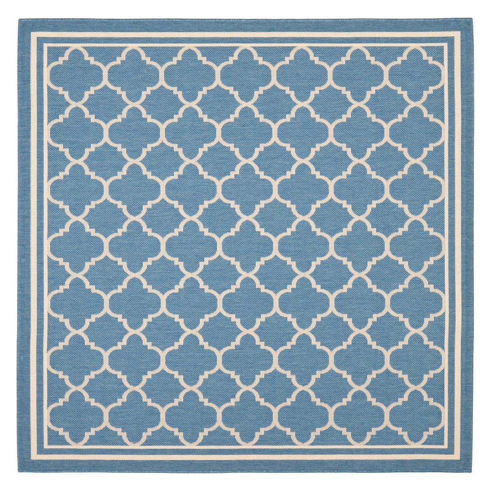 4' x 4' Renee Outdoor Rug Blue/Beige - Safavieh