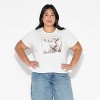 Women's Locals Only Cow Short Sleeve Shrunken Graphic T-Shirt - Off-White - 2 of 3