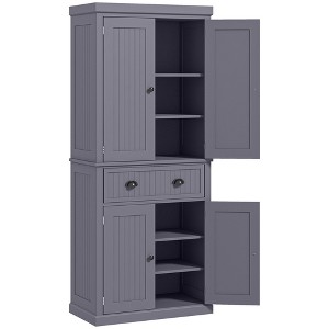 Chery Life 72" Kitchen Pantry Cabinet, Freestanding Tall Storage Cabinet with 4 Doors, Drawer and 3 Adjustable Shelves, for Dining Room - 1 of 4