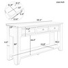 NicBex 55.1''Console Table with 3 Drawers Contemporary Wooden Side Table with Bottom Shelf for Entryway,Living Room - 3 of 4