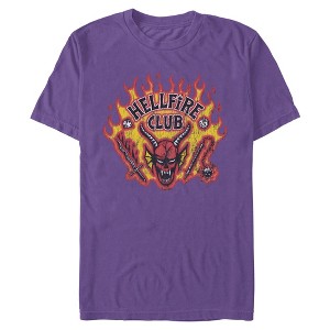 Mens Stranger Things Retro Hellfire Club Logo T Shirt - 1 of 3