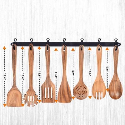 Natural Elegance 7-Piece Wooden Kitchen Utensils Set