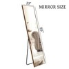 FURNIinspire Full Length Mirrors Solid Wood Frame Floor Standing Wall Mirror, Bedroom Foyer Clothing Store, Wall Mounted Mirror, Brown 23"*0.79"*65" - 2 of 4