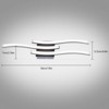 LLHZSY Modern Flush Mount Ceiling Light Fixture 18" Wide 3-Light Curved LED Fixture for Bedroom Kitchen Living Room Home-6000K,Nickel - 3 of 4