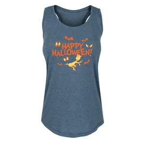 Women's - Dr. Seuss - Happy Halloween Eyes Graphic Racerback Tank - 1 of 4