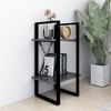 vidaXL 2-Tier Book Cabinet Gray 15.7"x11.8"x27.6" Chipboard - 3 of 4