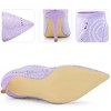 BLISSFUL STEP Pointed Toe Rhinestone Stiletto Heel Ankle Booties - 3 of 4