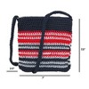CTM Women's Striped Crochet Crossbody Handbag - 3 of 4