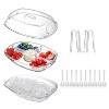 KTMBDW Chilled Serving Tray for Parties-15" Ice Chilled Party Platter w/Lid & Dip Holder - Functional Cold Dish w/ 4 Compartments for Fruits, Veggies - 2 of 4