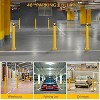 Safety Bollard, Steel Safety Bollard 2 Pack - Heavy-Duty Yellow 4.5" Diameter with 8 Anchor Bolts for Driveway Traffic Control Barriers - 4 of 4