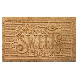 Gardenised Heavy Duty Coco Coir Doormat with Non Slip PVC Baking Embossed Welcome Design Coconut Fiber Floor Mat 18x30" - 1 of 4