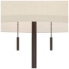 Possini Euro Design Nayla Modern Floor Lamp 62 1/2" Tall Bronze Metal Off White Fabric Tapered Drum Shade for Living Room Bedroom Office House Home - 3 of 4