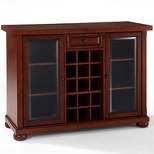 Wood Sliding Top Home Bar Cabinet in Vintage Mahogany Brown-Bowery Hill
