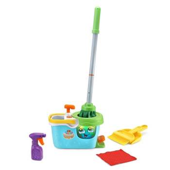 Kids Cleaning Set Toys Toddler Broom Baby Mop Dustpan Towing Bucket Soap  Playset 