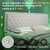 Okak Platform Bed Frame Upholstered Bed with Adjustable Height Headboard and USB Charger Music Speaker Star Projector 4 drawers Noise-Free - 2 of 4