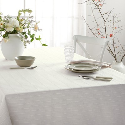 Beige Cotton-Polyester Patriotic Rectangle Tablecloth, 60"x84"