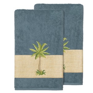 Linum Home Textiles 100% Turkish Cotton COLTON Embellished Towel Set - 1 of 2