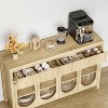 GAOMON 55" Large Sideboard Buffet Cabinet with Storage and 2 Fluted Drawer, Storage Cabinet with 4 Glass Doors for Home - 2 of 4