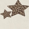 Rerun Island Women's 2 Animal Print Stars Short Sleeve Graphic Cotton T-Shirt - Natural XL - 2 of 4