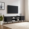 70" MDF Contemporary 2-Door Minimalist TV Stand with Adjustable Shelves and Cord Management for Living Room and Bedroom - 3 of 4