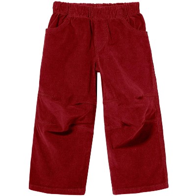 City Threads Boys/Kids Soft Stretch Corduroy Pants with Knee Articulation - USA-Made - Matching Stitch