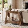 Tribesigns 41.3" 2-Tier Wooden Console Table, Farmhouse Entryway Table with Storage, Sofa Table Behind Couch for Living Room, Hallway, Foyer, Brown - 4 of 4