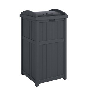 Suncast GH1732J Trashcan Hideaway Outdoor 33 Gallon Garbage Waste Bin - 1 of 4