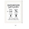 HomeRoots Bathroom Guide White Framed Print Bathroom Wall Art - 3 of 3