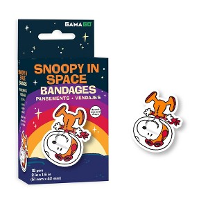 Gamago Peanuts Snoopy In Space Adhesive Bandages | 18 Count - 1 of 4