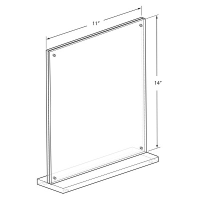 Slim Deluxe Polished Clear Acrylic Magnetic Tabletop Frame