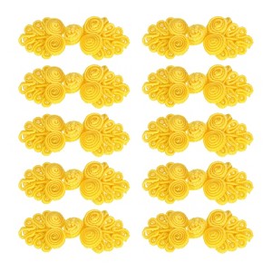 Unique Bargains Nylon Tang Suit Dress Sweater Handmade Sewing Fasteners Knot Closure Buttons 10 Sets - 1 of 4