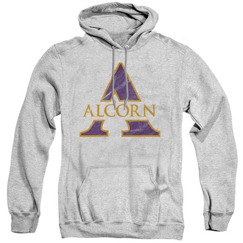 Alcorn State University Official Distressed Primary Adult Pull-Over Hoodie, Athletic Heather - image 1 of 4