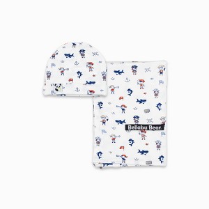 Pirate Bamboo Swaddle & Beanie Set - 1 of 1