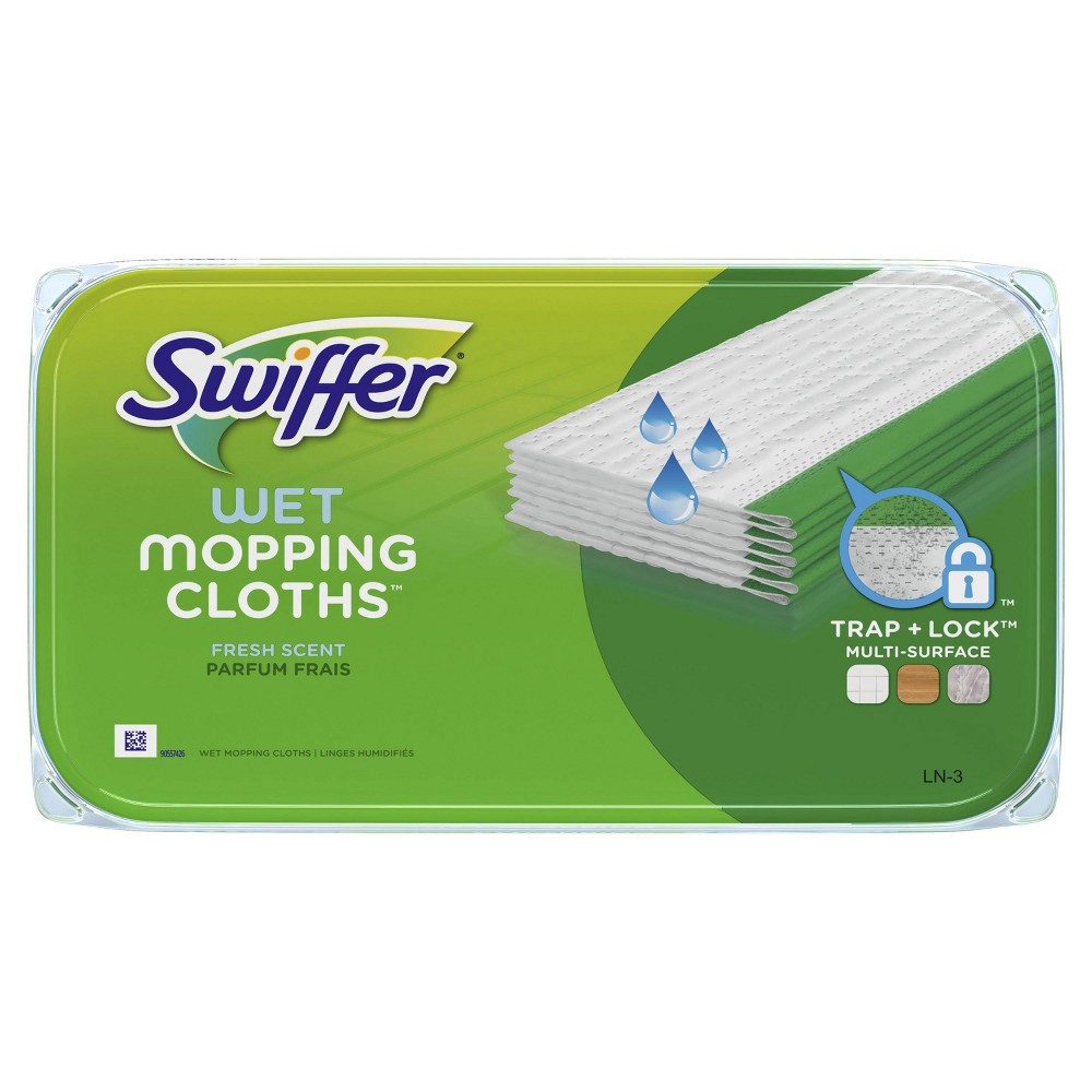 Swiffer Sweeper Wet Mopping Cloths  Multi Surface Refills  Open Window Fresh  12 Count