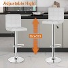 FDW Bar Stool Set of 2 Bar Stools Adjustable Height Swivel Counter Stools with PU Leather Seat and Chrome-Plated Metal Frame Bar Chairs - 4 of 4