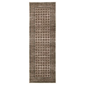 Washable Modern Geometric Living Room Rugs, Bordered Soft Non Slip Dining Room Bedroom Carpet, Low Pile Floor Cover for Home Office - 1 of 4
