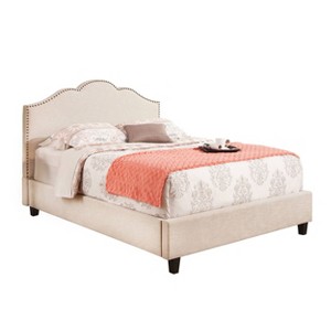 Andrea Upholstered Platform Bed Full Cream - Abbyson Living, Beige