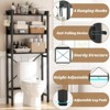 Aheaplus Freestanding Toilet Stand, 3-Tier Bathroom Storage Rack with Four Hooks - 4 of 4