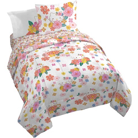 Jay Franco Hello Kitty Floral Grace Queen Bed Set