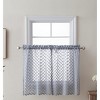 HLC.ME Herringbone Lace Sheer Kitchen Cafe Curtain Tiers for Small Windows & Bathroom - 2 of 4